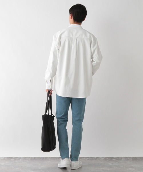 GLOBAL WORK Smile Seed Store（グローバルワーク スマイルシードストア）の「イージーケアオックスシャツ/115910（シャツ/ブラウス・メンズ・グレー系その他3/ネイビー/オフホワイト/スカイブルー・X-LARGE/LARGE/MEDIUM/SMALL）」の15枚目の写真