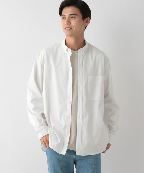 GLOBAL WORK Smile Seed Store（グローバルワーク スマイルシードストア）の「イージーケアオックスシャツ/115910（シャツ/ブラウス・メンズ・グレー系その他3/ネイビー/オフホワイト/スカイブルー・X-LARGE/LARGE/MEDIUM/SMALL）」の14枚目の写真