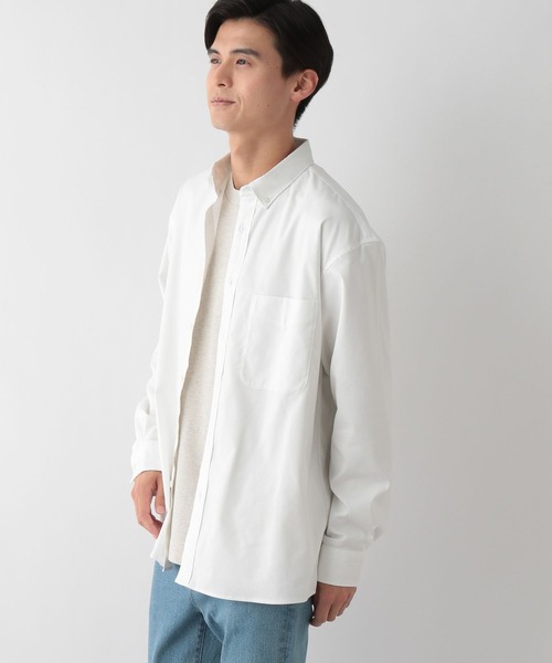 GLOBAL WORK Smile Seed Store（グローバルワーク スマイルシードストア）の「イージーケアオックスシャツ/115910（シャツ/ブラウス・メンズ・グレー系その他3/ネイビー/オフホワイト/スカイブルー・X-LARGE/LARGE/MEDIUM/SMALL）」の13枚目の写真