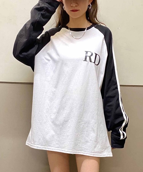 NANEA(ナネア)の「ライン柄ラグランスリーブロングTシャツ(Tシャツ/カットソー・レディース・グレー/ホワイト・X-LARGE/LARGE/MEDIUM)」の13枚目の写真