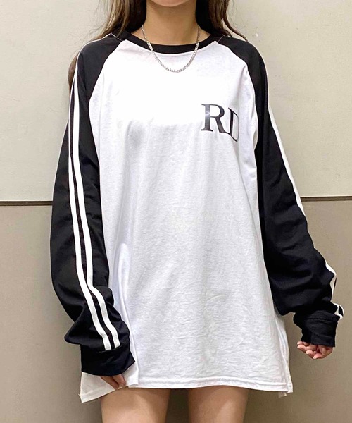 NANEA(ナネア)の「ライン柄ラグランスリーブロングTシャツ(Tシャツ/カットソー・レディース・グレー/ホワイト・X-LARGE/LARGE/MEDIUM)」の12枚目の写真