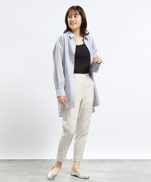 GLOBAL WORK Smile Seed Store（グローバルワーク スマイルシードストア）の「華奢リブタンクトップ/118557（タンクトップ・レディース・グレイッシュベージュ/オフホワイト/ブラック/グレー/ダークグレー・LARGE/MEDIUM/X-LARGE/SMALL）」の10枚目の写真