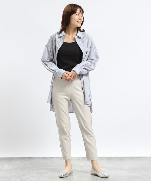 GLOBAL WORK Smile Seed Store（グローバルワーク スマイルシードストア）の「華奢リブタンクトップ/118557（タンクトップ・レディース・グレイッシュベージュ/オフホワイト/ブラック/グレー/ダークグレー・LARGE/MEDIUM/X-LARGE/SMALL）」の11枚目の写真