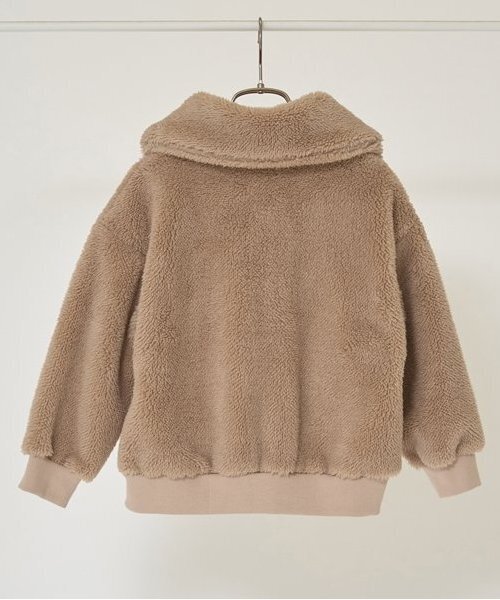 Lycee mine（リセマイン）の「【万能アウター】丸衿ボアブルゾン（ブルゾン・キッズ・アイボリー/ピンク系その他/ブルーグレー/ブラック/ベージュ・100cm/110cm/120cm/130cm/140cm/150cm）」の8枚目の写真