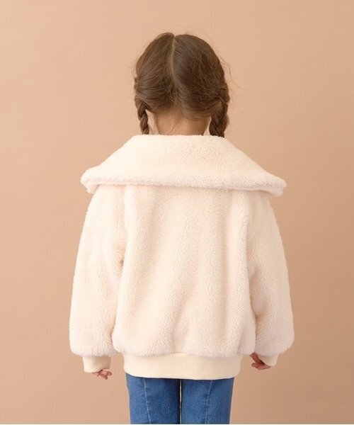 セール】【万能アウター】丸衿ボアブルゾン（ブルゾン）｜Lycee mine