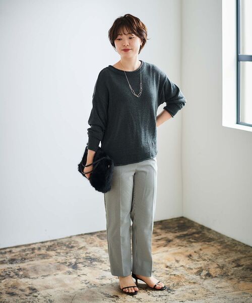 le.coeur blanc（ルクールブラン）の「ドライストレッチテーパードパンツ（その他パンツ・レディース・ブラック/ブラック系その他・38/36）」の14枚目の写真