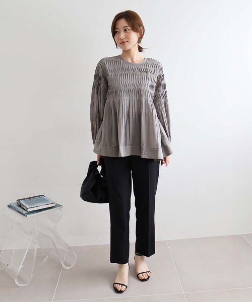 le.coeur blanc（ルクールブラン）の「ドライストレッチテーパードパンツ（その他パンツ・レディース・ブラック/ブラック系その他・38/36）」の18枚目の写真