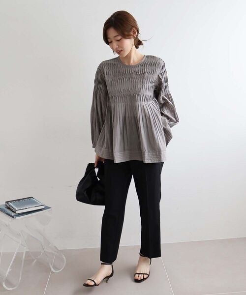 le.coeur blanc（ルクールブラン）の「ドライストレッチテーパードパンツ（その他パンツ・レディース・ブラック/ブラック系その他・38/36）」の19枚目の写真