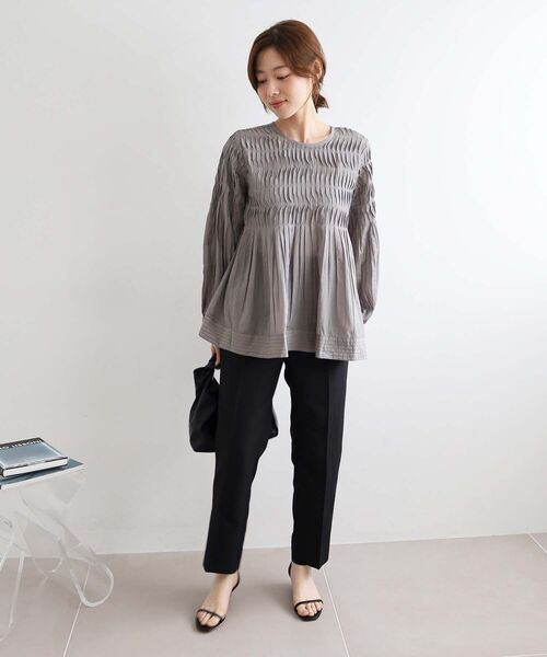 le.coeur blanc（ルクールブラン）の「ドライストレッチテーパードパンツ（その他パンツ・レディース・ブラック/ブラック系その他・38/36）」の22枚目の写真