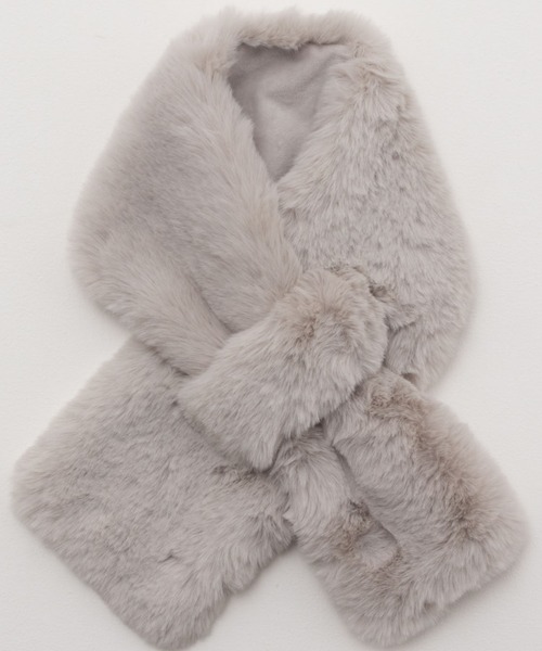 HusHusH（ハッシュアッシュ）の「HusHusH ファーティペット（マフラー・レディース・グレー/ダークグレー/ベージュ・フリー）」の8枚目の写真