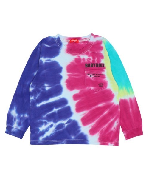 BABYDOLL（ベビードール）の「親子お揃い タイダイ ロンT 9701K（Tシャツ/カットソー・キッズ・ロイヤルブルー/ターコイズブルー・80ｃｍ/90cm/100cm/110cm/120cm/130cm/140cm/150cm）」の2枚目の写真