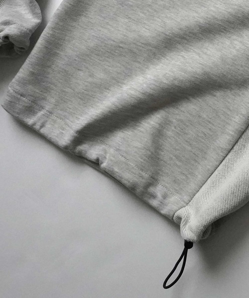 ILL'S（イルズ）の「サイド切替 裏毛スウェットワイドストレートパンツ 裾ドローコード（スウェットパンツ・メンズ・アッシュグレー/ブラック/杢グレー・L/M）」の15枚目の写真