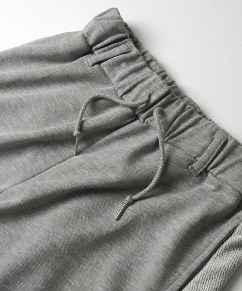 ILL'S（イルズ）の「サイド切替 裏毛スウェットワイドストレートパンツ 裾ドローコード（スウェットパンツ・メンズ・アッシュグレー/ブラック/杢グレー・L/M）」の22枚目の写真
