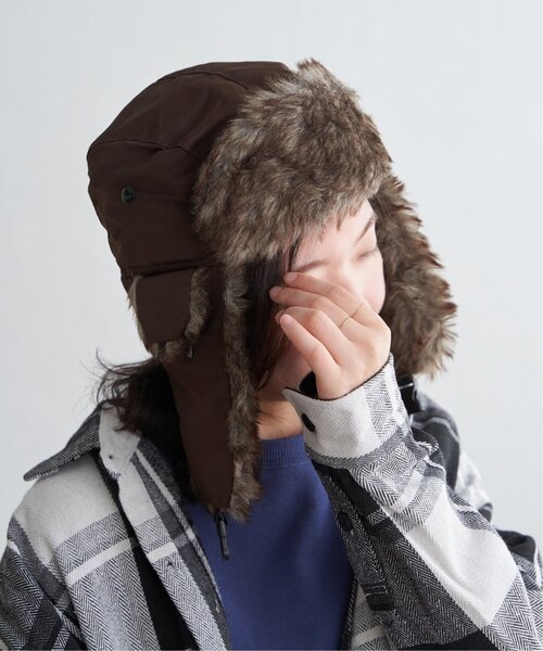 VENCEEXCHANGE(ヴァンスエクスチェンジ)の「ブラウンファーフライトキャップ(キャップ・メンズ・ブラック/ネイビー/グリーン系/ブラウン・フリー)」の8枚目の写真