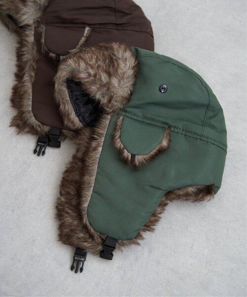 VENCEEXCHANGE(ヴァンスエクスチェンジ)の「ブラウンファーフライトキャップ(キャップ・メンズ・ブラック/ネイビー/グリーン系/ブラウン・フリー)」の14枚目の写真