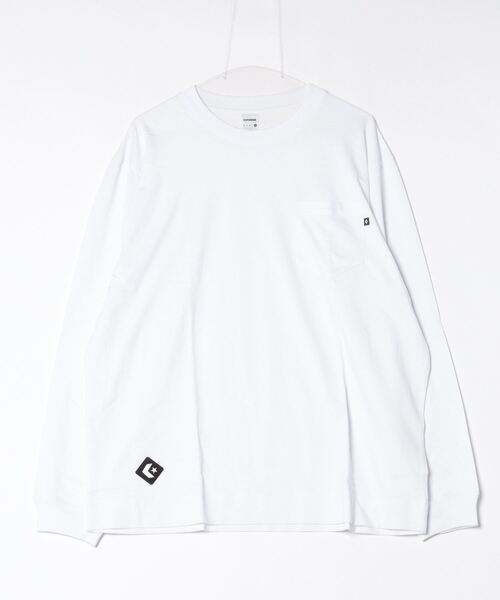 CONVERSE(コンバース)の「コンバース LS ポケット TEE_ロングスリーブポケットTシャツ(Tシャツ/カットソー・メンズ・ブラック/ホワイト・LL/M/L)」の1枚目の写真