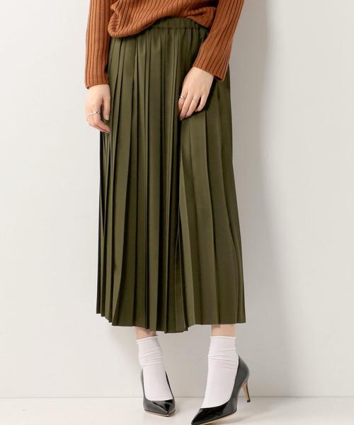 UNITED ARROWS（ユナイテッドアローズ）の「UWMF P プリーツ ロング スカート（スカート・レディース・ライトグレー/ブラウン/オリーブ・フリー）」の3枚目の写真