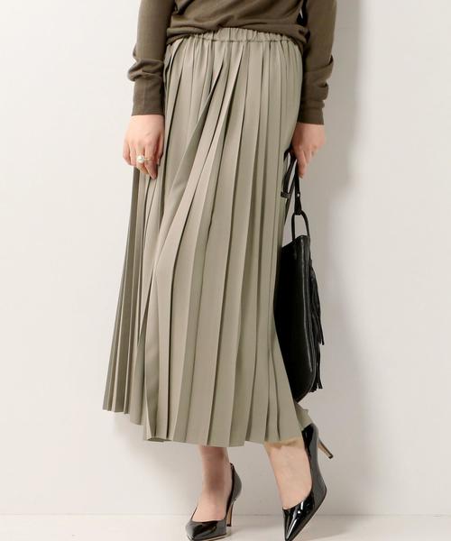 UNITED ARROWS（ユナイテッドアローズ）の「UWMF P プリーツ ロング スカート（スカート・レディース・ライトグレー/ブラウン/オリーブ・フリー）」の2枚目の写真