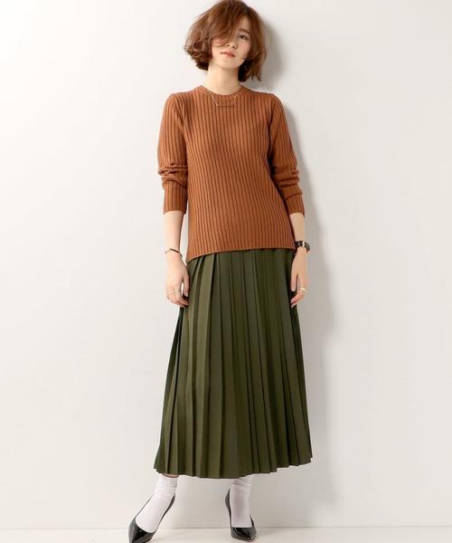 UNITED ARROWS（ユナイテッドアローズ）の「UWMF P プリーツ ロング スカート（スカート・レディース・ライトグレー/ブラウン/オリーブ・フリー）」の10枚目の写真