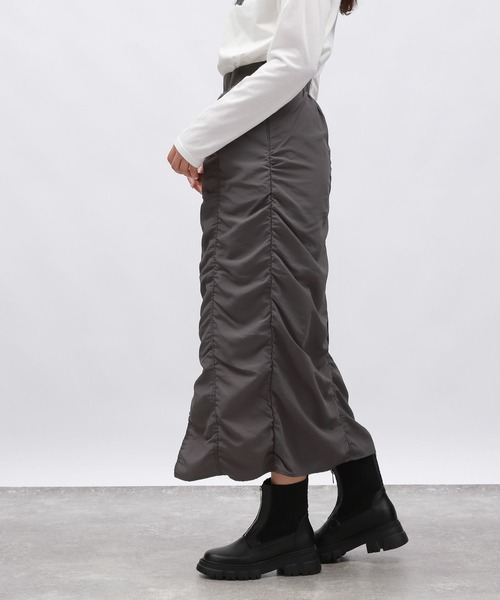 LAKOLE（ラコレ）の「フロントZIPギャザースカート/147679（スカート・レディース・グレー/ブラック/ベージュ・MEDIUM/SMALL）」の21枚目の写真