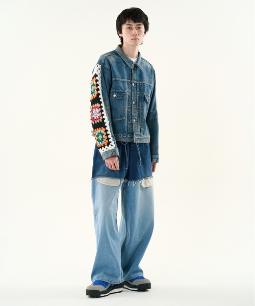ジャケット・アウター DISCOVERED CROCHET DENIM BLOUSON 2025SS DISCOVERED（ディスカバード）の「CROCHET DENIM BLOUSON