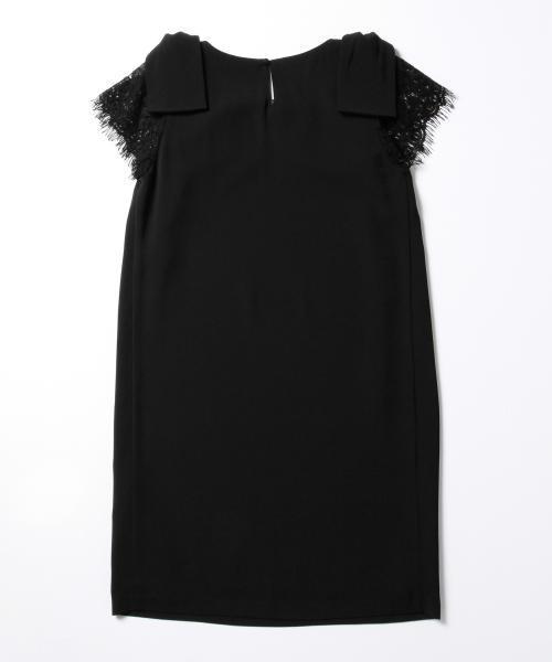 Ray BEAMS(レイビームス)の「Ray BEAMS / レース スリーブ 肩リボン ワンピース(ワンピース・レディース・ブラック/ピンク・0/1)」の8枚目の写真