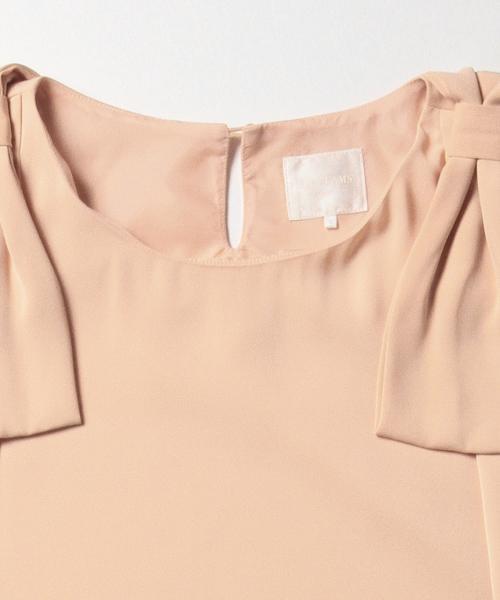 Ray BEAMS(レイビームス)の「Ray BEAMS / レース スリーブ 肩リボン ワンピース(ワンピース・レディース・ブラック/ピンク・0/1)」の9枚目の写真