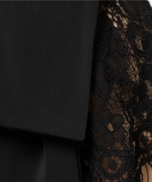 Ray BEAMS(レイビームス)の「Ray BEAMS / レース スリーブ 肩リボン ワンピース(ワンピース・レディース・ブラック/ピンク・0/1)」の11枚目の写真