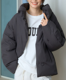 Rouge vif | スタンドカラーダウンコート(ダウンジャケット/コート)