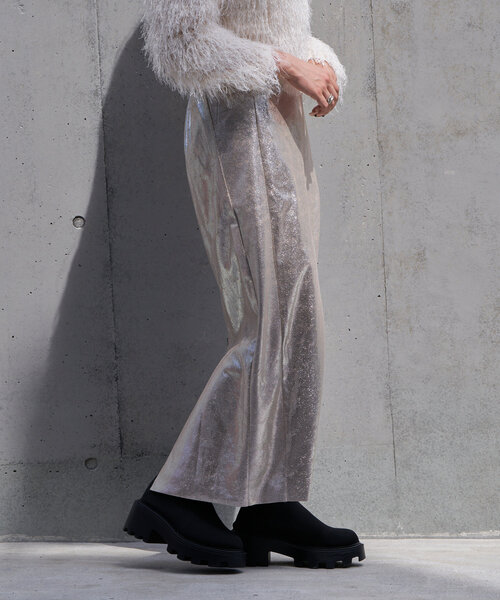 RAY CASSIN（レイカズン）の「クラック箔タイトスカート（スカート・レディース・ブラウン/シルバー/ブラック・FREE）」の19枚目の写真