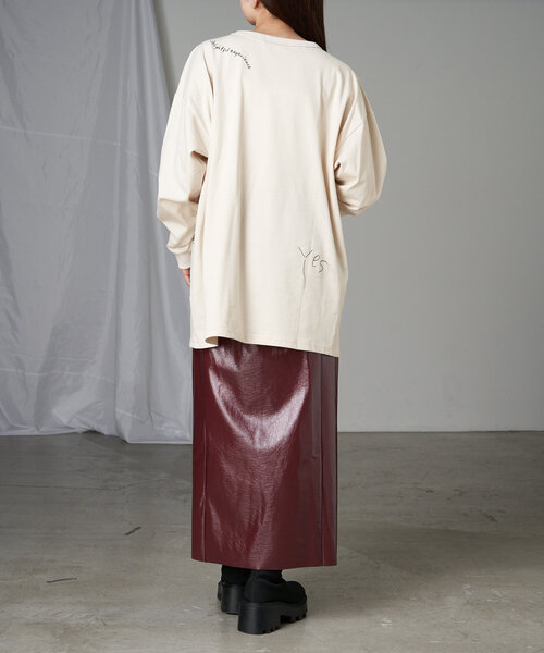 RAY CASSIN（レイカズン）の「クラック箔タイトスカート（スカート・レディース・ブラウン/シルバー/ブラック・FREE）」の7枚目の写真