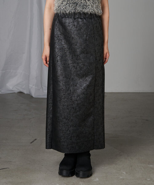 RAY CASSIN（レイカズン）の「クラック箔タイトスカート（スカート・レディース・ブラウン/シルバー/ブラック・FREE）」の8枚目の写真