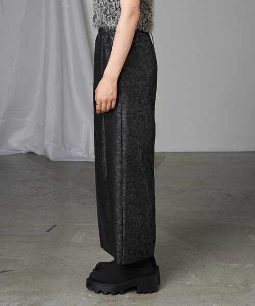 RAY CASSIN（レイカズン）の「クラック箔タイトスカート（スカート・レディース・ブラウン/シルバー/ブラック・FREE）」の9枚目の写真