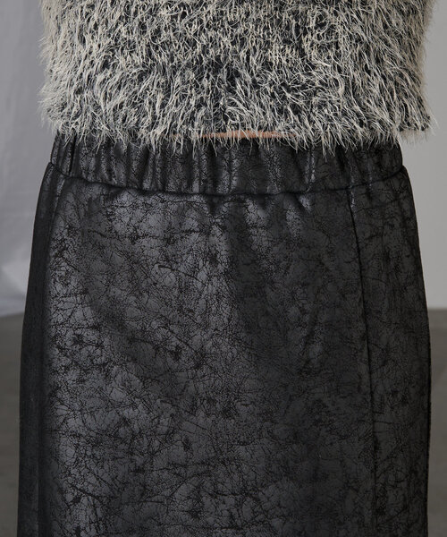 RAY CASSIN（レイカズン）の「クラック箔タイトスカート（スカート・レディース・ブラウン/シルバー/ブラック・FREE）」の11枚目の写真