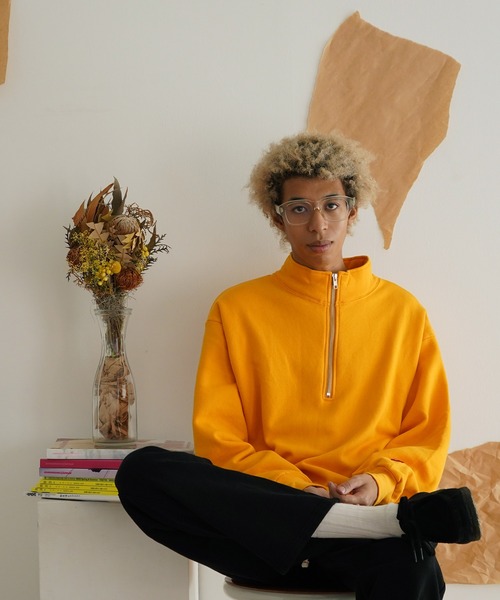 Healthknit(ヘルスニット)の「Healthknit CLASSIC SWEAT HALF ZIP L/S (54022)(スウェット・メンズ・レッド/ブラック/マスタード・LARGE/X-LARGE/MEDIUM)」の2枚目の写真