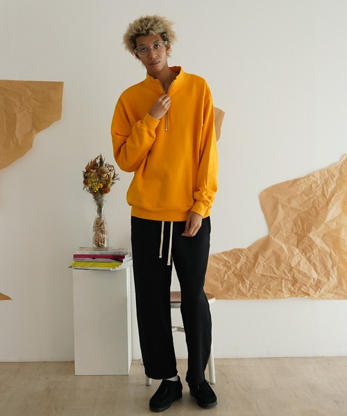 Healthknit(ヘルスニット)の「Healthknit CLASSIC SWEAT HALF ZIP L/S (54022)(スウェット・メンズ・レッド/ブラック/マスタード・LARGE/X-LARGE/MEDIUM)」の6枚目の写真