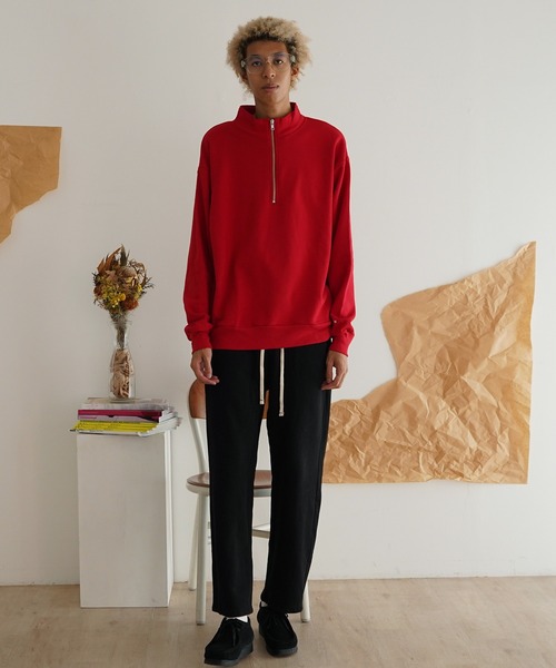 Healthknit(ヘルスニット)の「Healthknit CLASSIC SWEAT HALF ZIP L/S (54022)(スウェット・メンズ・レッド/ブラック/マスタード・LARGE/X-LARGE/MEDIUM)」の7枚目の写真