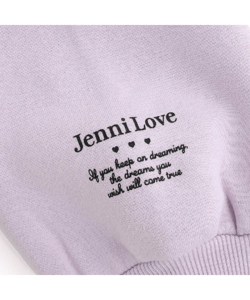 JENNI love(ジェニィラブ)の「【あったか】裏起毛フリル切替えショート丈パーカー(パーカー・キッズ・ブラック/ピンク/ラベンダー・130cm/140cm/150cm/160cm)」の7枚目の写真