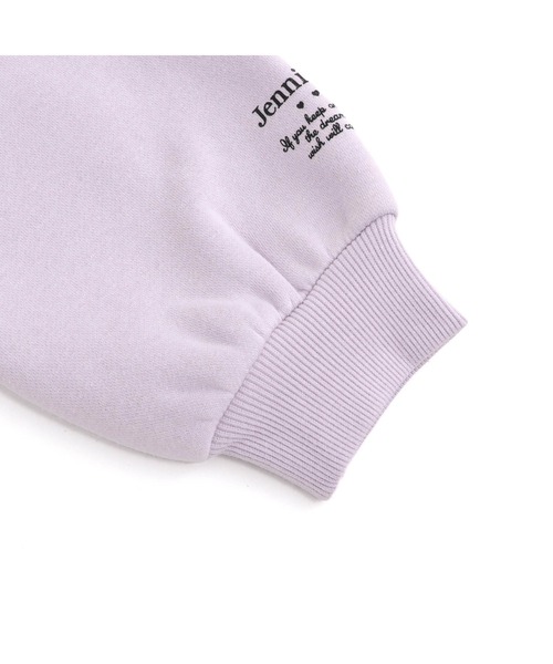 JENNI love(ジェニィラブ)の「【あったか】裏起毛フリル切替えショート丈パーカー(パーカー・キッズ・ブラック/ピンク/ラベンダー・130cm/140cm/150cm/160cm)」の9枚目の写真