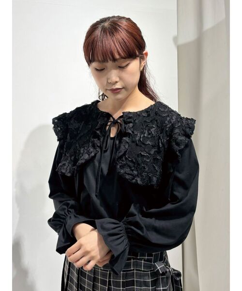 カットソー(長袖/七分) merry jenny merry jenny（メリージェニー）の「キャンディーフリルロンTee（T