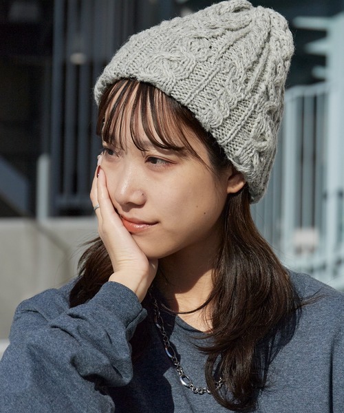 HIGHLAND2000/ハイランド2000 HL2000 Bobcap BritishWool ケーブル編み