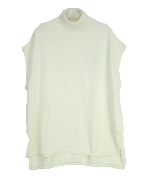 and it_（アンドイット）の「コットンニットタートルワイドベスト（ベスト・レディース・ベージュ/チャコールグレー/ブラック/アイボリー・M-L）」の21枚目の写真