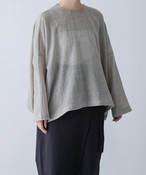 美品 かぐれ ウールガーゼワイドプルオーバー 24AW 完売品 美品 かぐれ ウールガーゼワイドプルオーバー 24AW 完売品