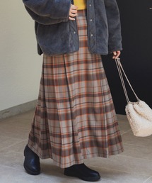 チェックプリーツスカート