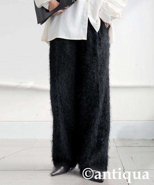 antiqua(アンティカ)の「フェザーパンツ(その他パンツ・レディース・ホワイト/ブラック・R/P)」の2枚目の写真