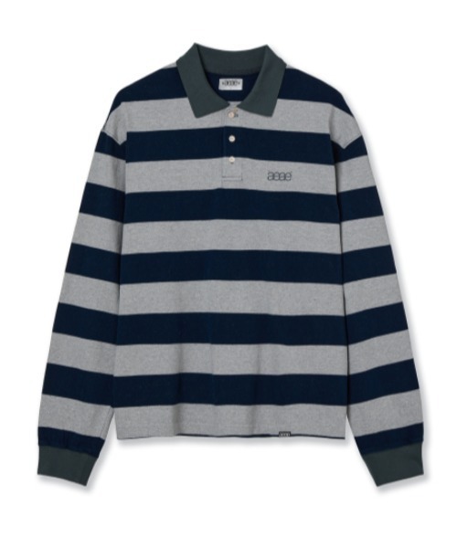 aeae(エーイーエーイー)の「STRIPE RUGBY T-SHIRTS(Tシャツ/カットソー・レディース・ネイビー/カーキ・FREE)」の2枚目の写真