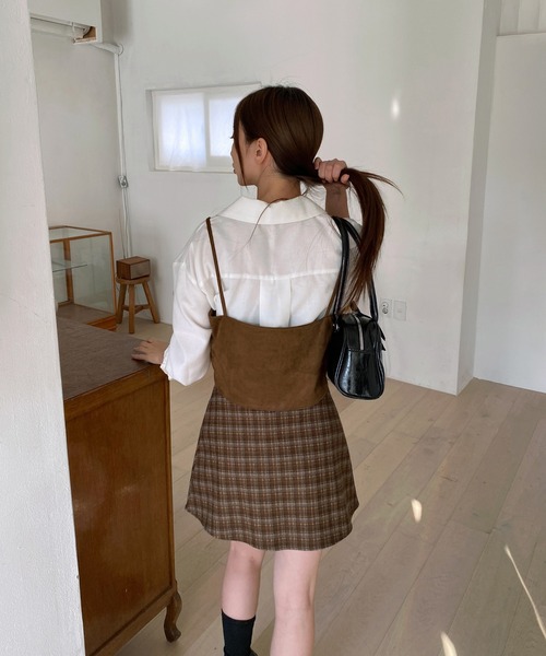 by muni:r（バイ ムニール）の「2wayスエードリボンビスチェ（ベスト・レディース・ブラック/ブラウン・FREE）」の12枚目の写真