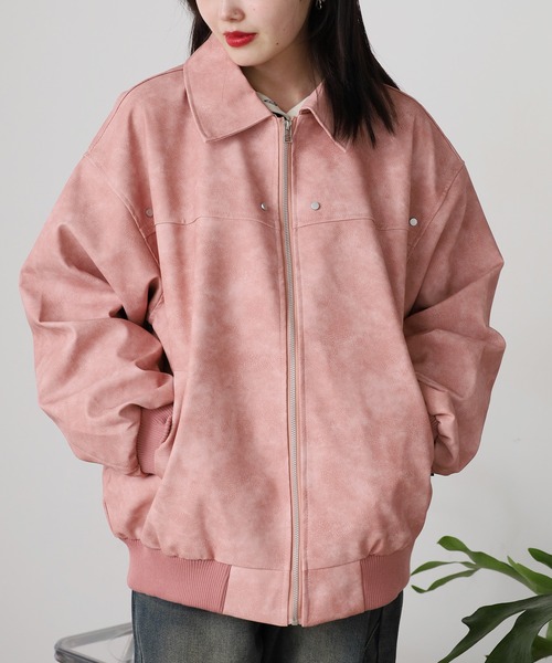 ROOPTOKYO(ループトウキョウ)の「Zip Up Short Blouson/ジップアップブルゾン(ブルゾン・レディース・ブルー/ブラック/ピンク・M/L)」の11枚目の写真