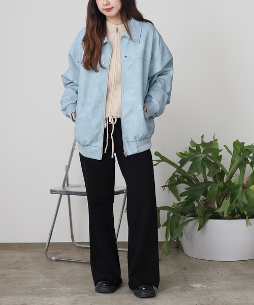 ROOPTOKYO(ループトウキョウ)の「Zip Up Short Blouson/ジップアップブルゾン(ブルゾン・レディース・ブルー/ブラック/ピンク・M/L)」の22枚目の写真