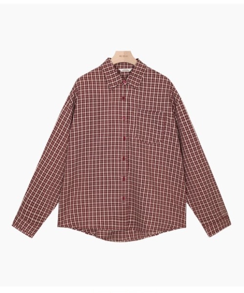 BEIDELLI（ベイデリー）の「[BELLIDE MADE] ビンテージチェックルーズフィットシャツ（シャツ/ブラウス・レディース・ブラック/カーキ/レッド・FREE）」の21枚目の写真